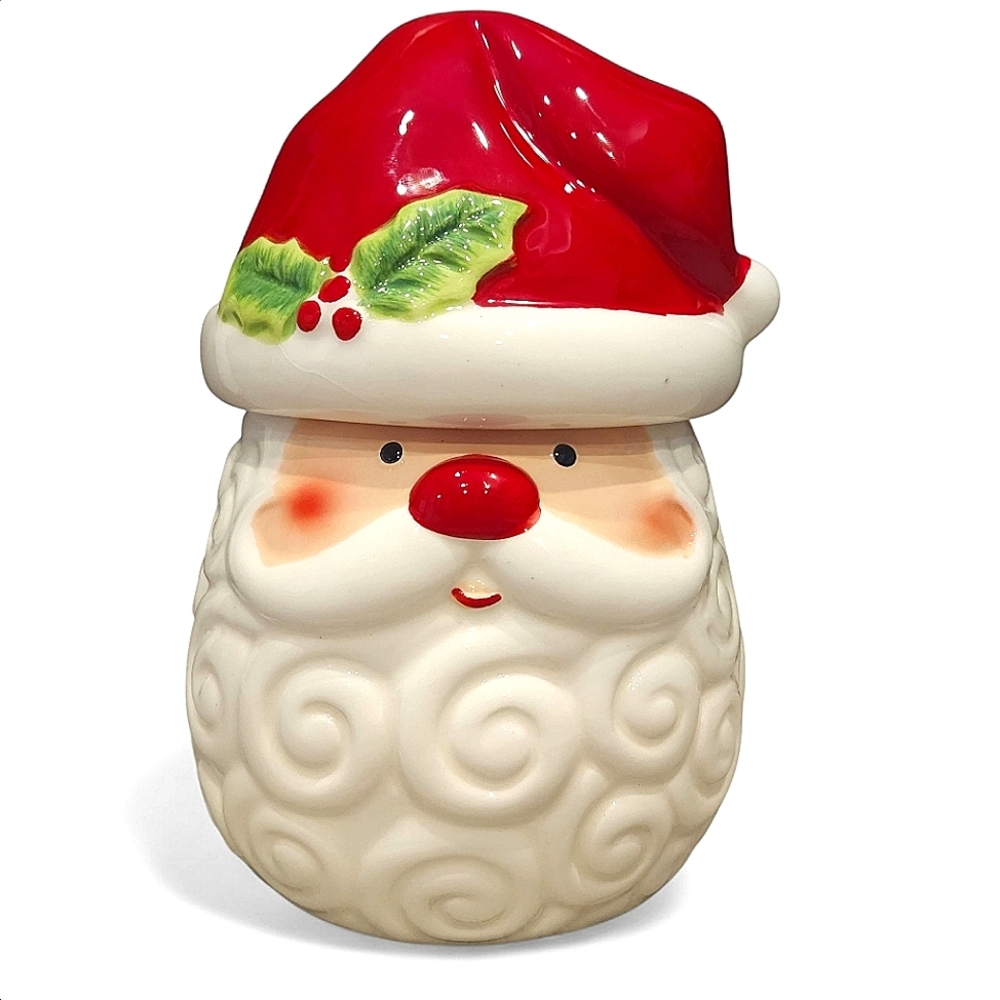 Meritage Ceramic Santa Claus Cookie Jar Christmas